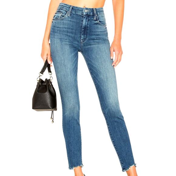 MOTHER High Waisted Looker Ankle Chew Jeans Just Like The Ones We .. Wash Sz 28 - Picture 1 of 16